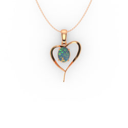 Carly Pendant - Boulder Opal Doublet Handcrafted in 9kt Rose Gold Pendant
