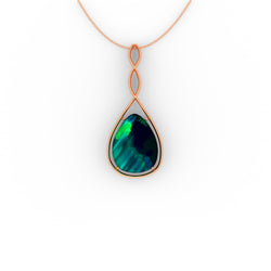Carla Pendant - Boulder Opal Doublet Handcrafted in 9kt Rose Gold Pendant