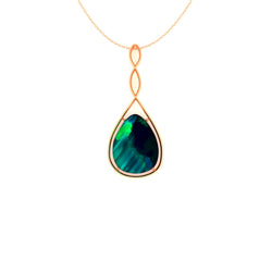 Carla Pendant - Boulder Opal Doublet Handcrafted in 9kt Yellow Gold Pendant