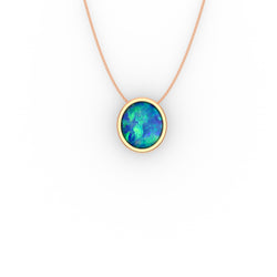 Chiara Pendant - Boulder Opal Doublet Handcrafted in 9kt Rose Gold Pendant