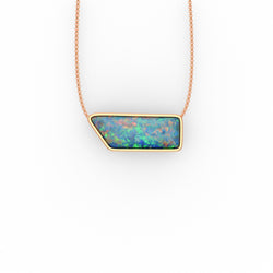 Claira Pendant - Boulder Opal Doublet Handcrafted in 9kt Rose Gold Pendant