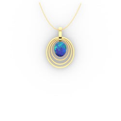 Delilah Pendant - Boulder Opal Doublet Handcrafted in 9kt Yellow Gold Pendant