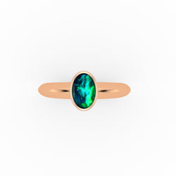 Faelynne Ring - Boulder Opal Doublet Handcrafted in 9kt Rose Gold Ring