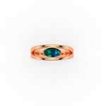 Foster Ring - Boulder Opal Doublet Handcrafted in 9kt Rose Gold Ring