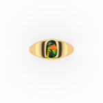 Fallon Ring - Boulder Opal Doublet Handcrafted in 9kt Yellow Gold Ring