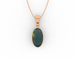 Dayla Pendant - Boulder Opal Doublet Handcrafted in 9kt Rose Gold Pendant