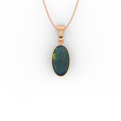 Dayla Pendant - Boulder Opal Doublet Handcrafted in 9kt Rose Gold Pendant