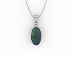 Dayla Pendant - Boulder Opal Doublet Handcrafted in 9kt White Gold Pendant